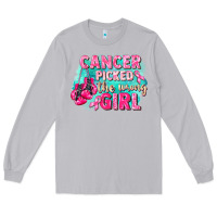 Moon Dust Cancer picked the wrong girl Breast Cancer Long Sleeve Tee - FaDigitalArtStudio