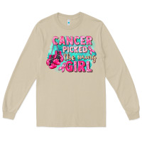 Mushroom Cancer picked the wrong girl Breast Cancer Long Sleeve Tee - FaDigitalArtStudio