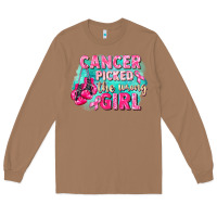 Toasted Coconut Cancer picked the wrong girl Breast Cancer Long Sleeve Tee - FaDigitalArtStudio