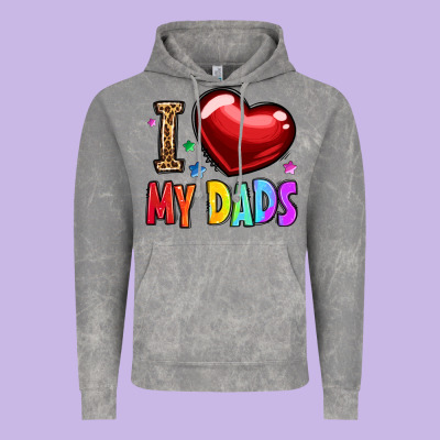 I Love My Dads Vintage Hoodie Designed By Oliviacreatesart