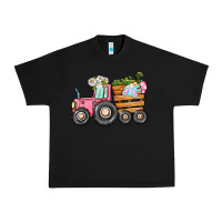 Black Easter bunny tractor Urban Heavy Tee - CowGirlArtShop
