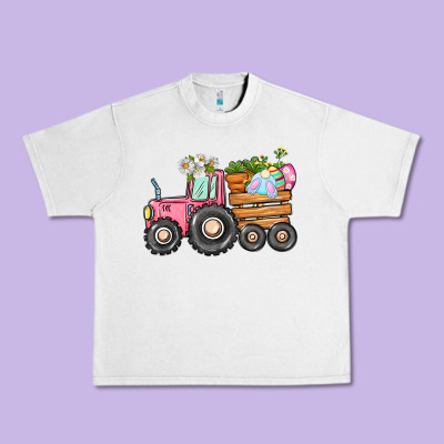 Easter Bunny Tractor Urban Heavy Tee Designed By Cowgirlartshop