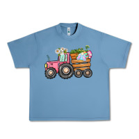 Pebble Blue Easter bunny tractor Urban Heavy Tee - CowGirlArtShop