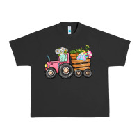 Pigment Black Easter bunny tractor Urban Heavy Tee - CowGirlArtShop