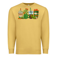 Antique Gold cactus coffee cups Premium Sweatshirt - AdoDesignShop