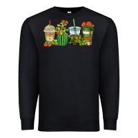 Black cactus coffee cups Premium Sweatshirt - AdoDesignShop