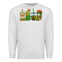 Oatmeal Heather cactus coffee cups Premium Sweatshirt - AdoDesignShop