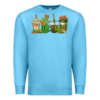 Ocean Blue cactus coffee cups Premium Sweatshirt - AdoDesignShop