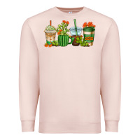 Pale Pink cactus coffee cups Premium Sweatshirt - AdoDesignShop