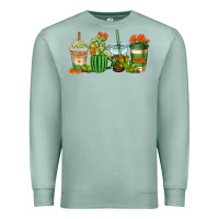 Seafoam cactus coffee cups Premium Sweatshirt - AdoDesignShop