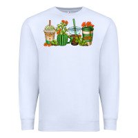 White cactus coffee cups Premium Sweatshirt - AdoDesignShop