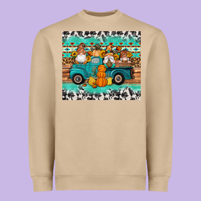 Western Fall Truck Gnomes Tumbler Heavyweight Sweatshirt Designed By Artiststas