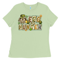 Matcha Egg hunter with plate letters Easter Day Ladies Tee - HowdyJamesFarm
