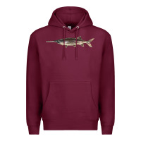 Burgundy Paddlefish Illustrations, Premium Hoodie - LillyAllenDesigns