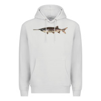 Dove Grey Paddlefish Illustrations, Premium Hoodie - LillyAllenDesigns