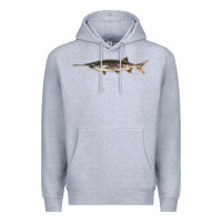 Heather Grey Paddlefish Illustrations, Premium Hoodie - LillyAllenDesigns