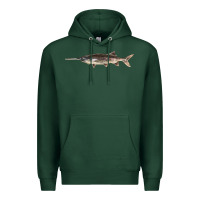 Sports Green Paddlefish Illustrations, Premium Hoodie - LillyAllenDesigns