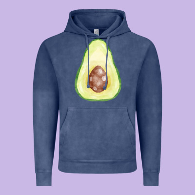 Half Avocado Fa Element Vintage Hoodie Designed By Fadigitalartstudio