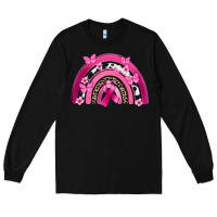 Black Breast Cancer rainbow Long Sleeve Tee - FaDigitalArtStudio
