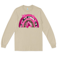 Mushroom Breast Cancer rainbow Long Sleeve Tee - FaDigitalArtStudio