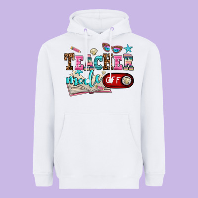 Teacher Mode Off Heavyweight Hoodie Designed By Adodesignshop