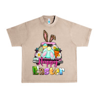 French Oak Bunny Happy Easter truck Urban Heavy Tee - CowGirlArtShop