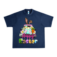Navy Bunny Happy Easter truck Urban Heavy Tee - CowGirlArtShop