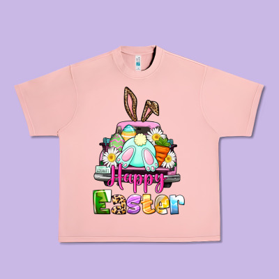 Bunny Happy Easter Truck Urban Heavy Tee Designed By Cowgirlartshop