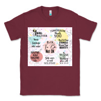 Burgundy it's ok to be not ok Classic Tee - TumblerDesignByShophia