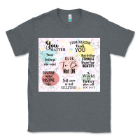 Charcoal Heather it's ok to be not ok Classic Tee - TumblerDesignByShophia