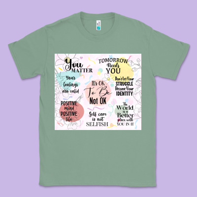 It's Ok To Be Not Ok Classic Tee Designed By Tumblerdesignbyshophia