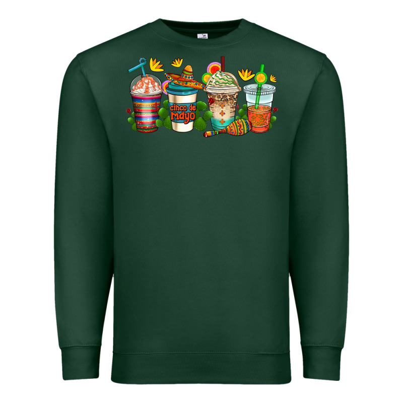 Cinco De Mayo Coffee Cups Premium Sweatshirt by AdoDesignShop | Teevron