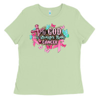 Matcha My god is stronger than Cancer Awareness Ladies Tee - HowdyJamesFarm