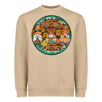 Mushroom fall gnomes round earrings 4 Heavyweight Sweatshirt - Artiststas