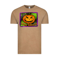 Vintage Coffee happy halloween jack o' lantern pumpkin Vintage Tee - Jasminsmagicworld