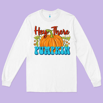 Hey There Pumpkin Long Sleeve Tee Designed By Fadigitalartstudio