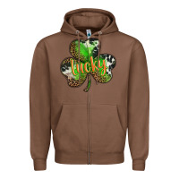 Chestnut st. patricks day lucky shamrock Zipper Hoodie - BarkalooDesign
