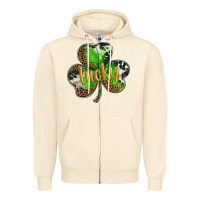 Sandshell st. patricks day lucky shamrock Zipper Hoodie - BarkalooDesign