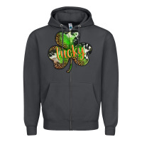 Smoke st. patricks day lucky shamrock Zipper Hoodie - BarkalooDesign