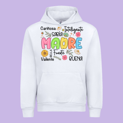 Madre Spanish Mothers Day Urban Hoodie Designed By Jahusdesignshop
