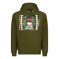 Army Green American Football Mom life Premium Hoodie - CowhideDigitalArt