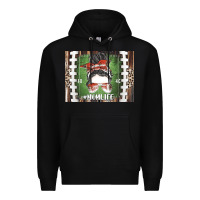 Black American Football Mom life Premium Hoodie - CowhideDigitalArt
