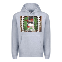 Heather Grey American Football Mom life Premium Hoodie - CowhideDigitalArt