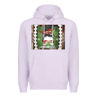 Lilac American Football Mom life Premium Hoodie - CowhideDigitalArt
