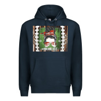 Navy American Football Mom life Premium Hoodie - CowhideDigitalArt