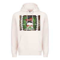 Pale Pink American Football Mom life Premium Hoodie - CowhideDigitalArt