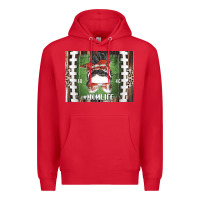 Red American Football Mom life Premium Hoodie - CowhideDigitalArt