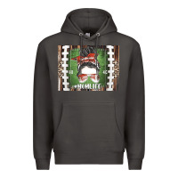 Smoke American Football Mom life Premium Hoodie - CowhideDigitalArt