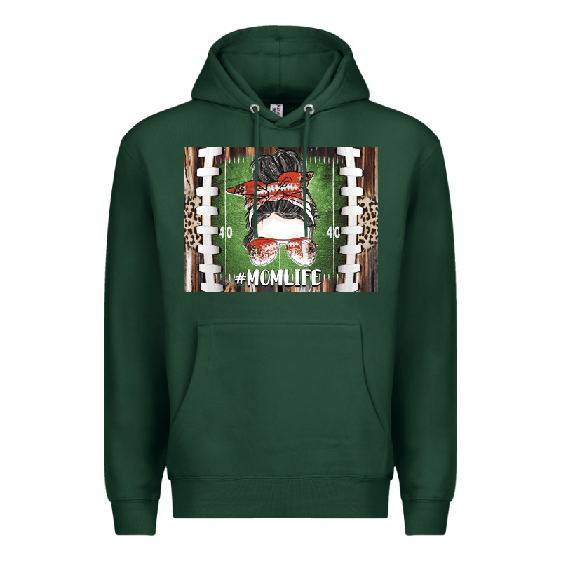 American Football Mom Life Premium Hoodie by CowhideDigitalArt | Teevron