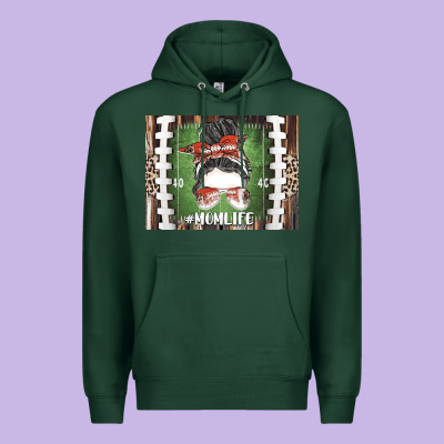 American Football Mom Life Premium Hoodie Designed By Cowhidedigitalart